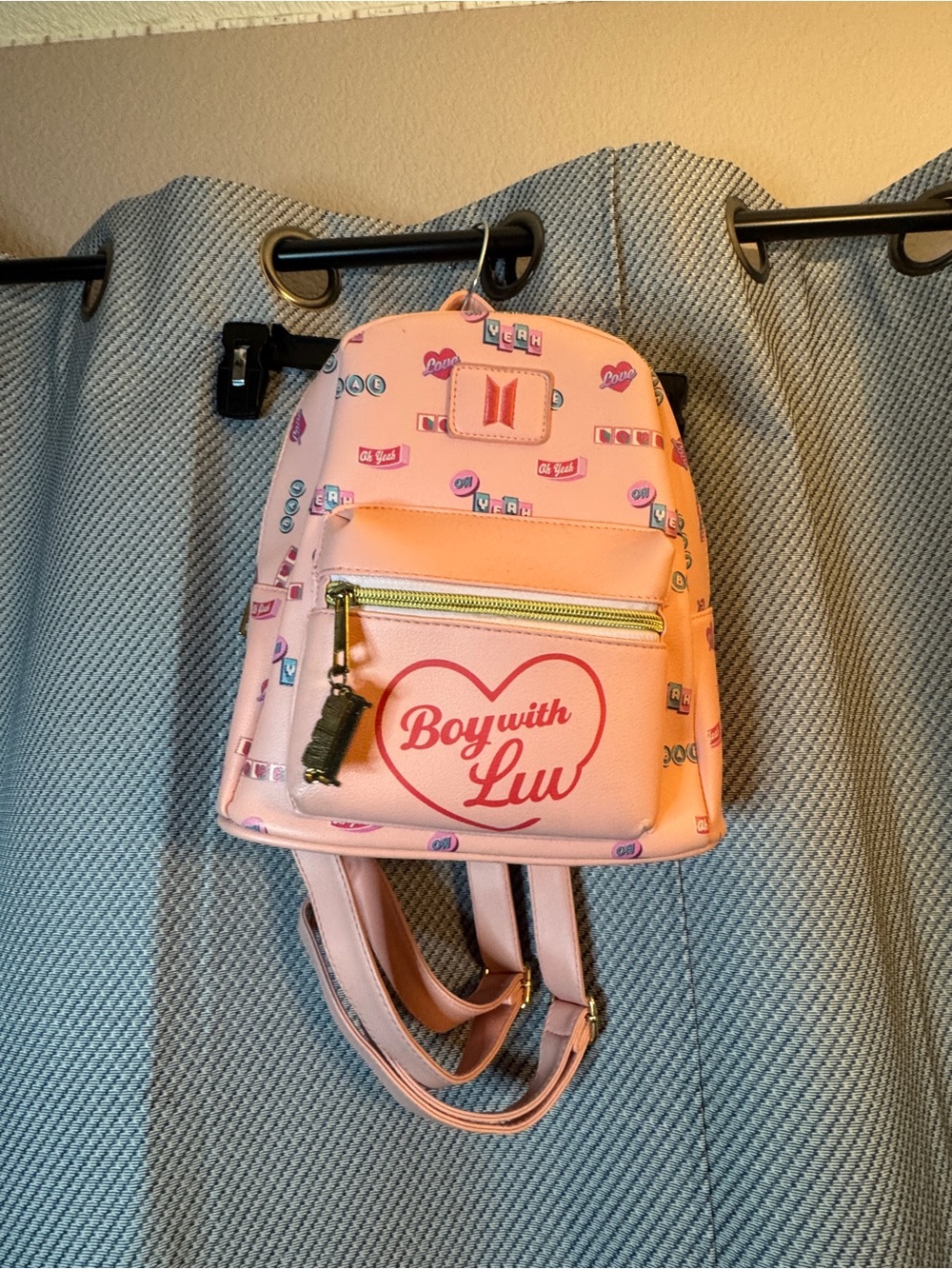 Pink 'Boy with Luv' Kids Mini Backpack